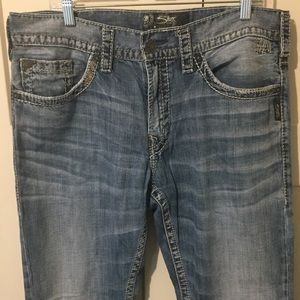 Mens Silver Jeans Co W36/L34 Zac Relaxed Fit